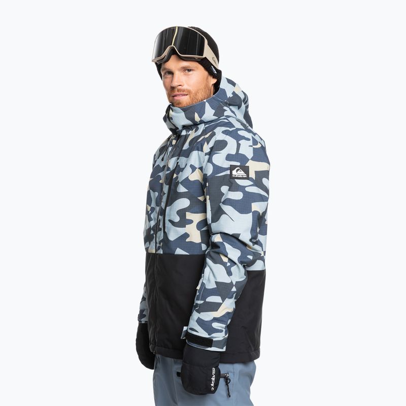 Geacă de snowboard pentru bărbați  Quiksilver Mission Printed Block puzzle camo ice flow 3