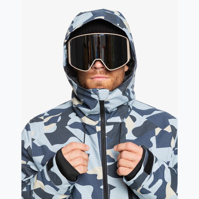 Geacă de snowboard pentru bărbați  Quiksilver Mission Printed Block puzzle camo ice flow 4