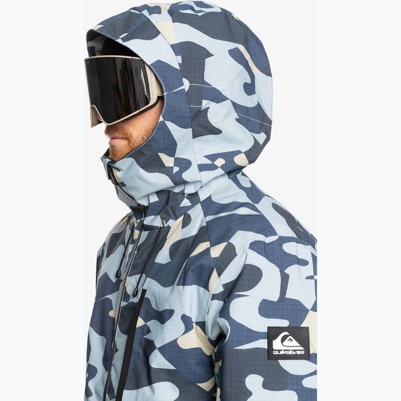 Geacă de snowboard pentru bărbați  Quiksilver Mission Printed Block puzzle camo ice flow 5