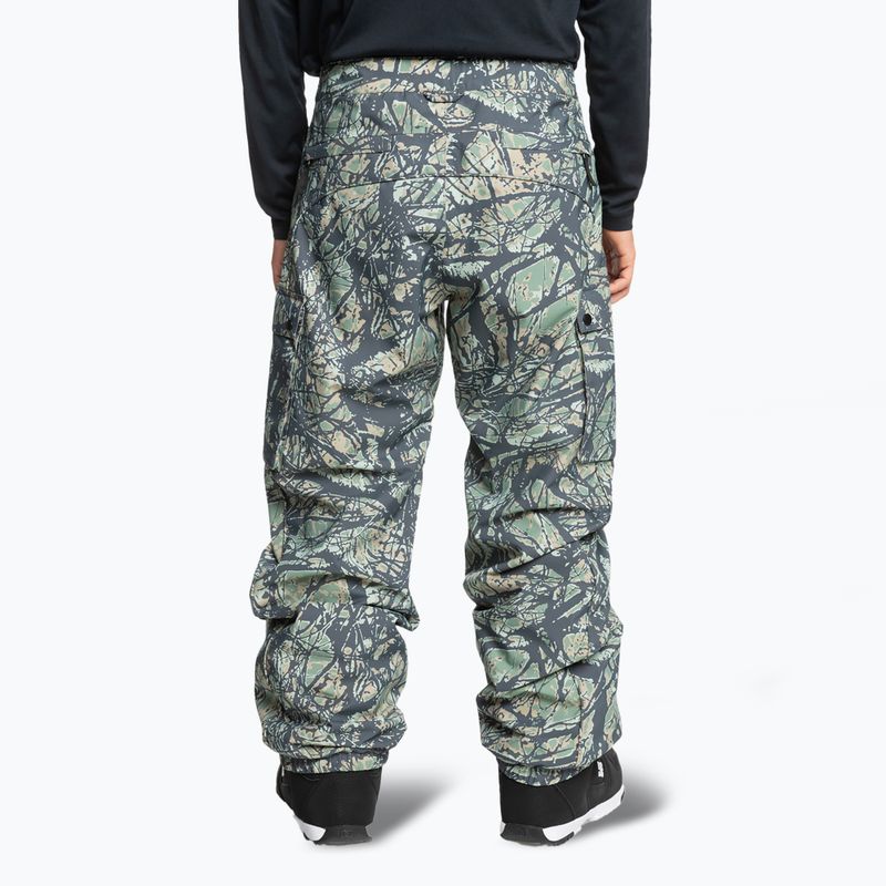 Pantaloni de snowboard pentru bărbați Quiksilver Snow Down Cargo woodland abstract sea spray 3