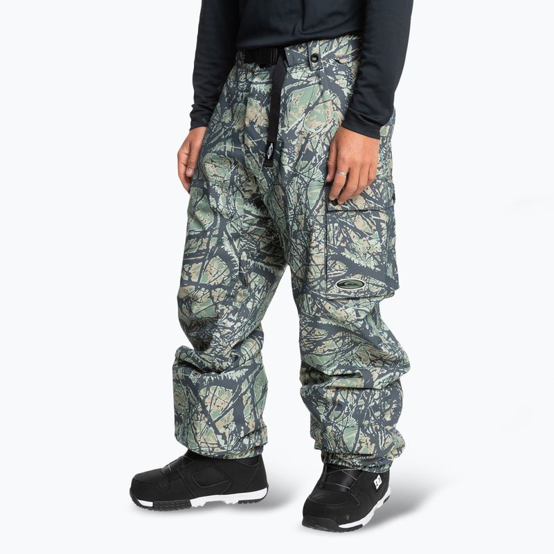 Pantaloni de snowboard pentru bărbați Quiksilver Snow Down Cargo woodland abstract sea spray 4