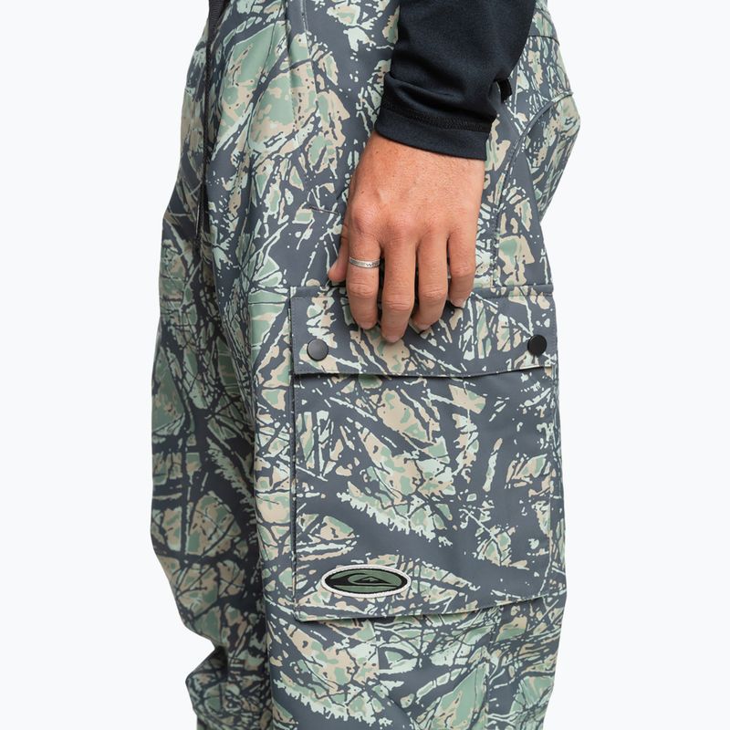 Pantaloni de snowboard pentru bărbați Quiksilver Snow Down Cargo woodland abstract sea spray 6