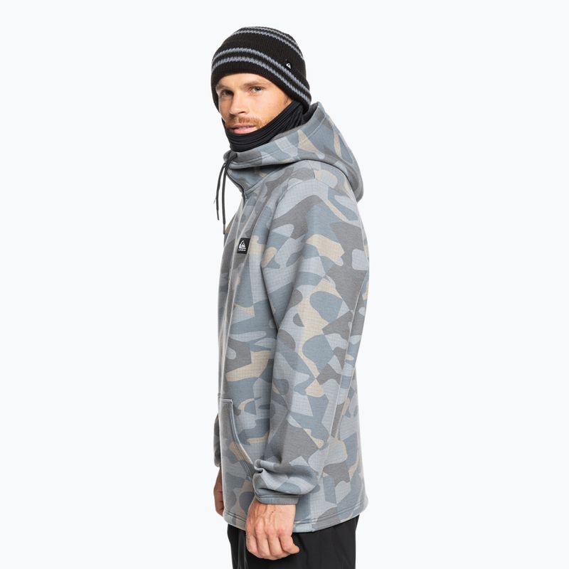 Bluză de snowboard pentru bărbați Quiksilver Shredder Hoodie puzzle camo ice flow 4