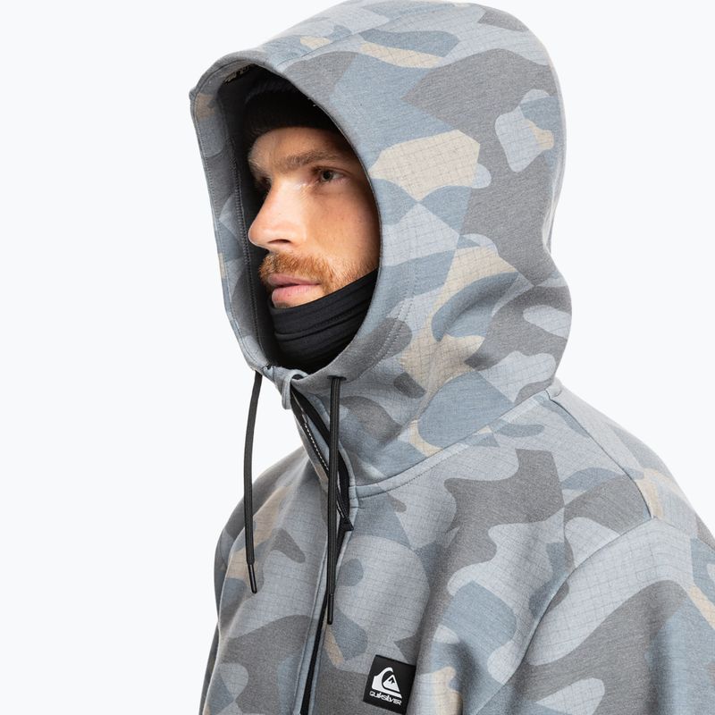 Bluză de snowboard pentru bărbați Quiksilver Shredder Hoodie puzzle camo ice flow 6