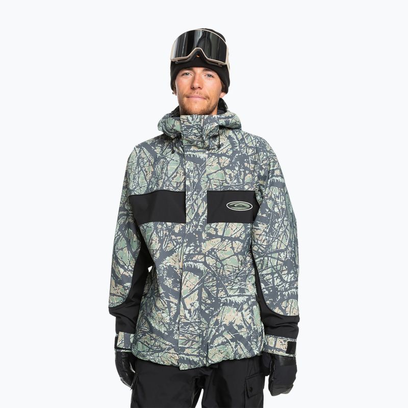 Geacă de snowboard pentru bărbați  Quiksilver High Altitude 20K woodland abstract sea spray