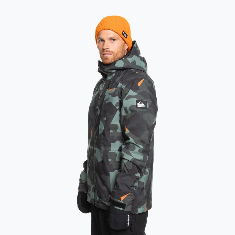 Geacă de snowboard pentru bărbați  Quiksilver Mission Printed puzzle camo sea spray 3