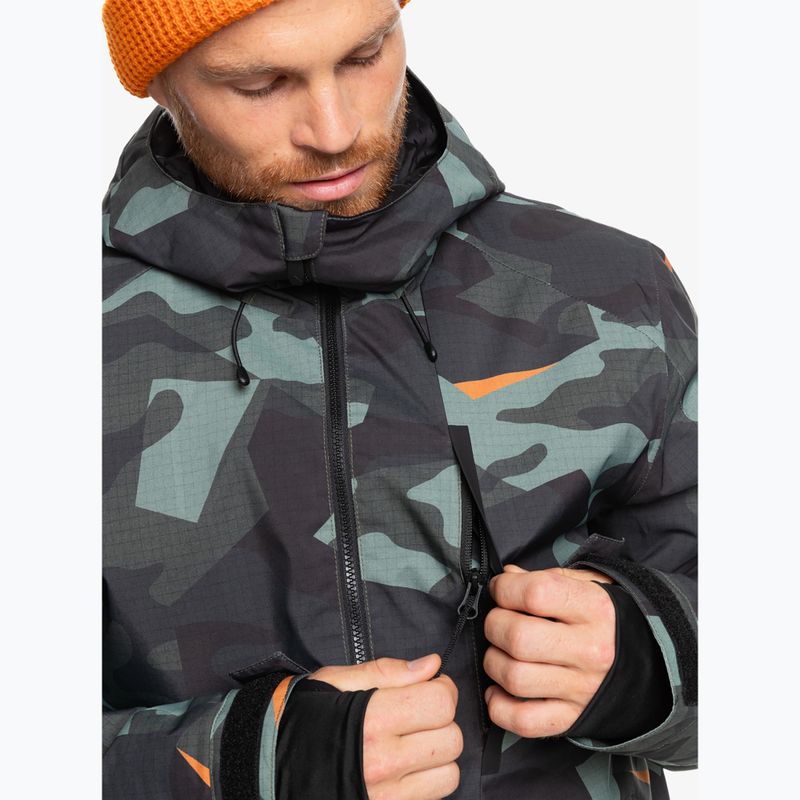 Geacă de snowboard pentru bărbați  Quiksilver Mission Printed puzzle camo sea spray 5