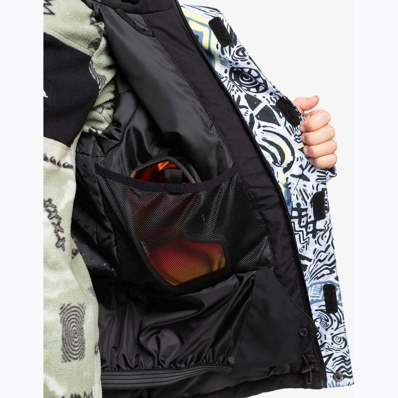 Geacă de snowboard pentru copii Quiksilver Mission Printed Block heritage scribble black 5