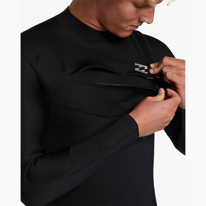 Spumă de înot pentru bărbați Billabong 5/4 mm Foil Chest Zip GBS black 4