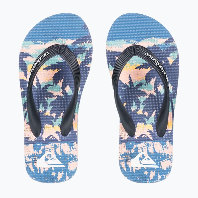 Șlapi pentru copii Quiksilver Molokai Art 25 Youth fiery coronet blue tropicamo 2