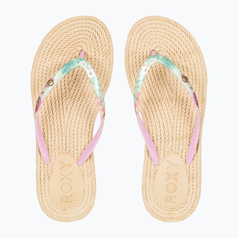 Șlapi pentru femei ROXY South Beach III green/pink 2