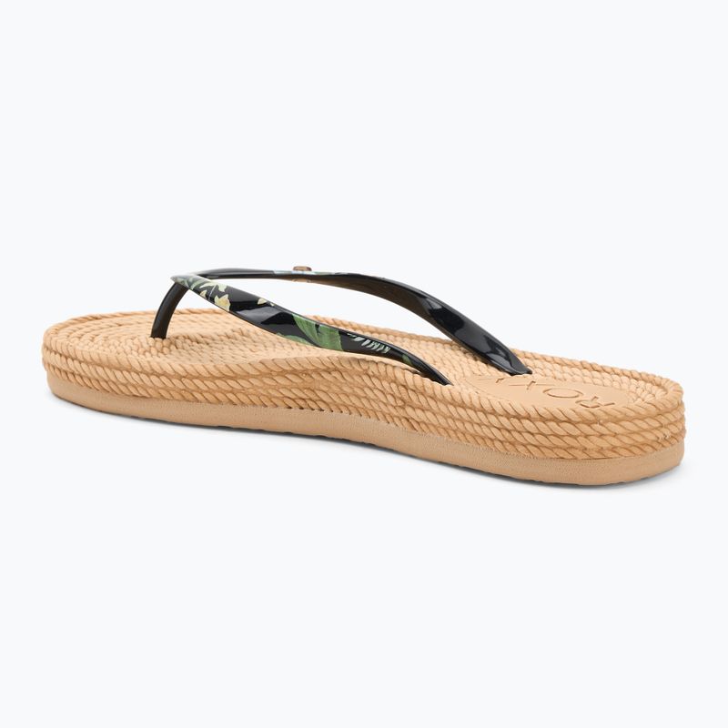 Șlapi pentru femei ROXY South Beach III black print 3