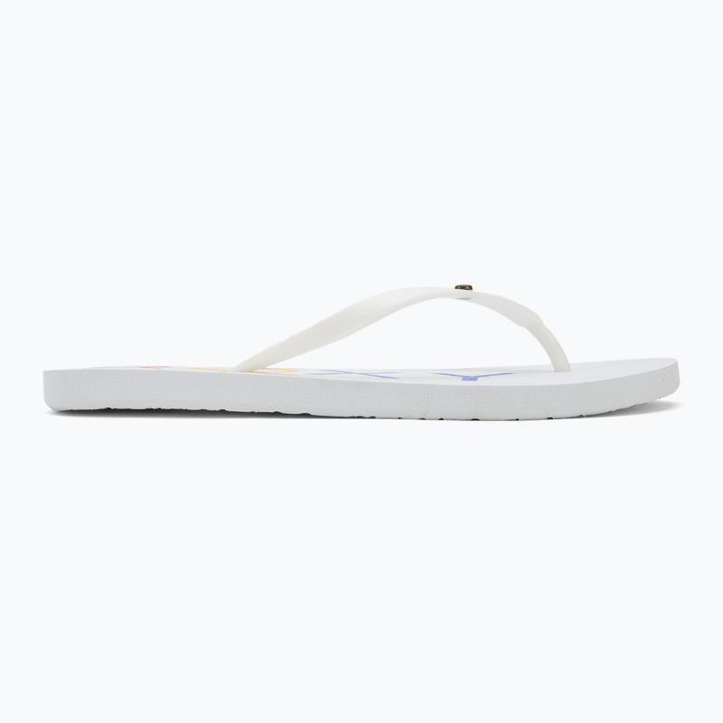 Șlapi pentru femei ROXY Sandy III white/rainbow monogram 2