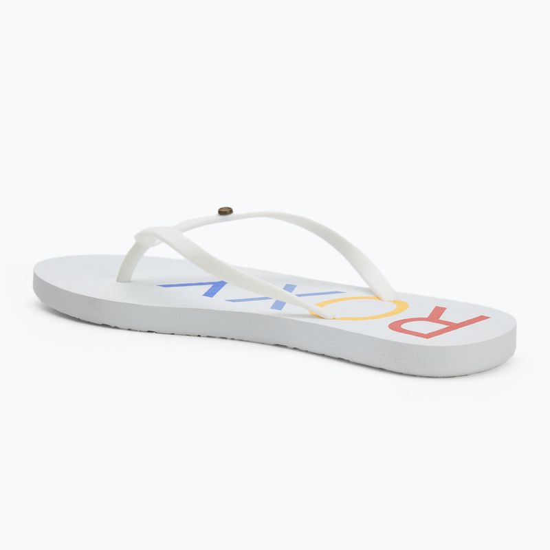 Șlapi pentru femei ROXY Sandy III white/rainbow monogram 3