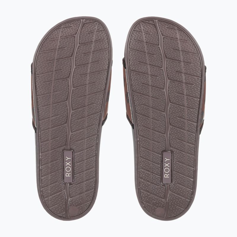 Papuci pentru femei ROXY Slippy IV brown combo 3