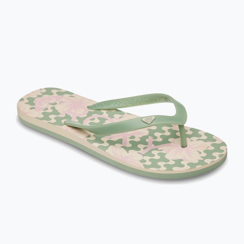 ROXY Tahiti VII verde / roz flip flops pentru femei