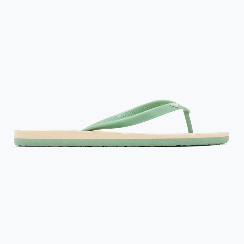 Șlapi pentru femei ROXY Tahiti VII green/pink 2