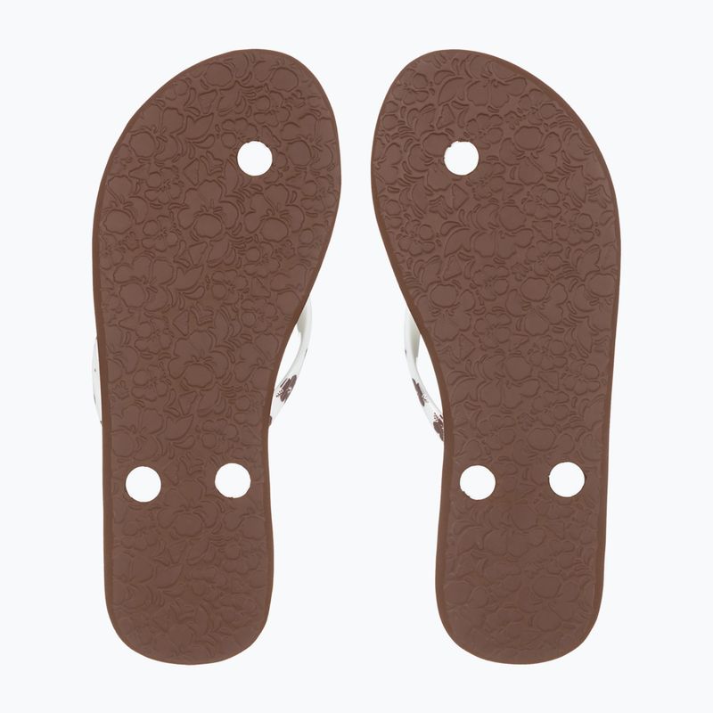 ROXY Portofino III flip-flops pentru femei dc maro deschis/alb 2