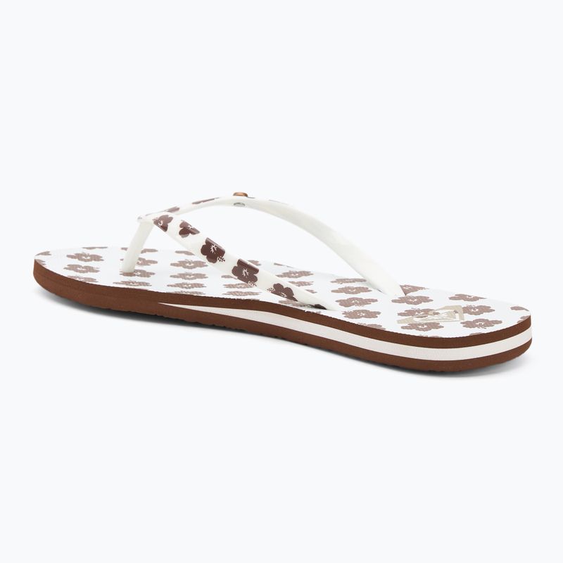 Șlapi pentru femei ROXY Portofino III dc light brown/white 3