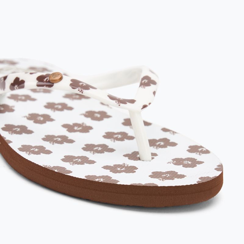 Șlapi pentru femei ROXY Portofino III dc light brown/white 7