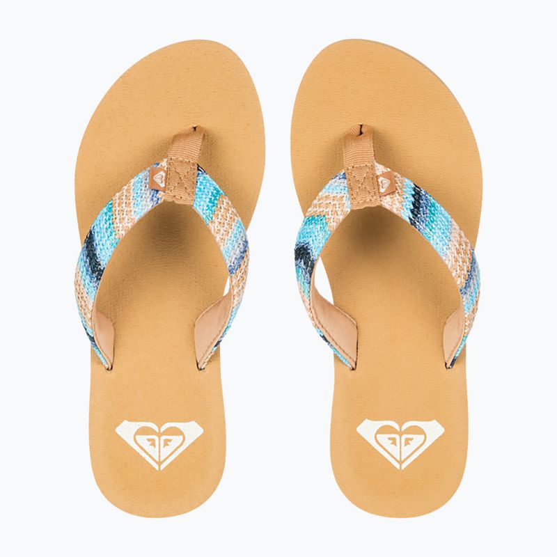 Șlapi pentru femei ROXY Porto Raffia II blue depths 2