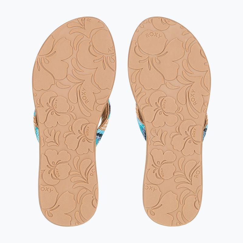 Șlapi pentru femei ROXY Porto Raffia II blue depths 3