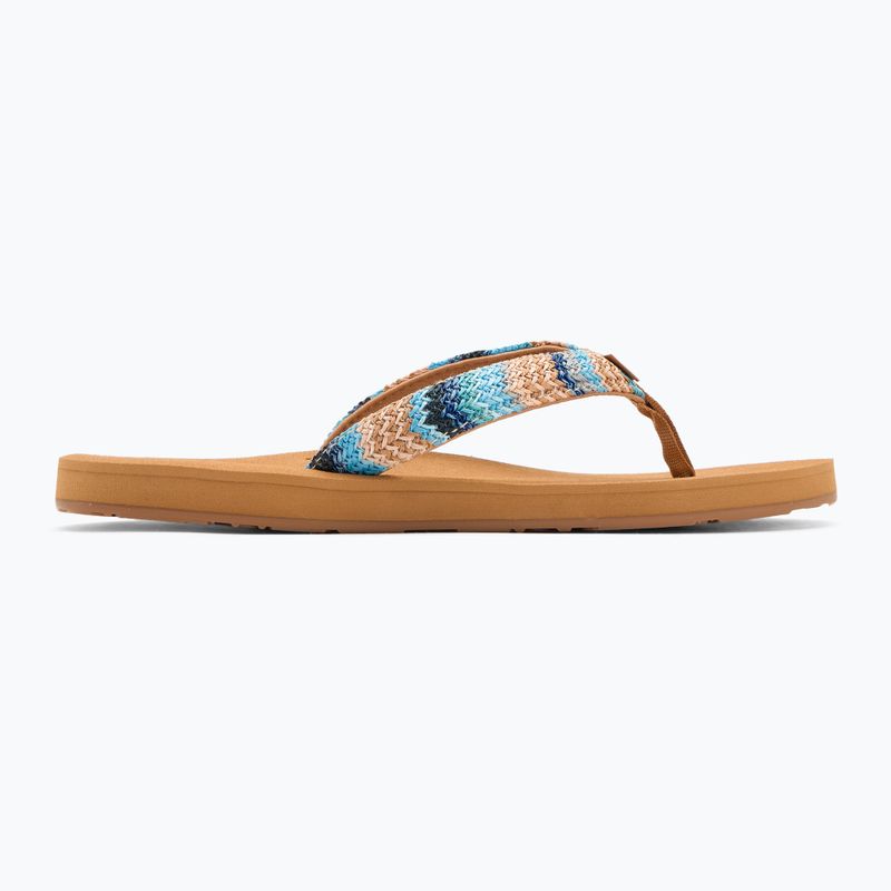 Șlapi pentru femei ROXY Porto Raffia II blue depths 2
