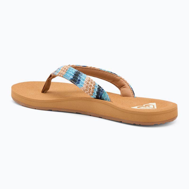 Șlapi pentru femei ROXY Porto Raffia II blue depths 3