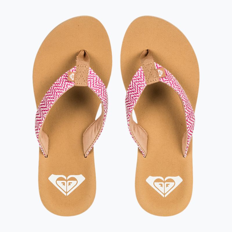 Șlapi pentru femei ROXY Porto Raffia II raspberry 2