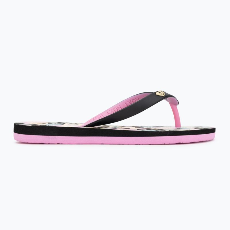 Șlapi pentru copii ROXY Tahiti VII black/pink stencil 2