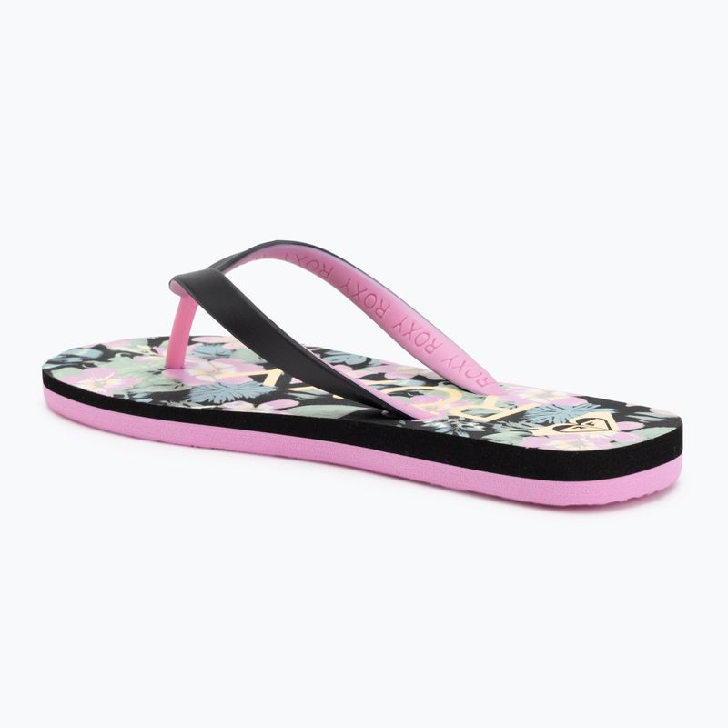 Șlapi pentru copii ROXY Tahiti VII black/pink stencil 3