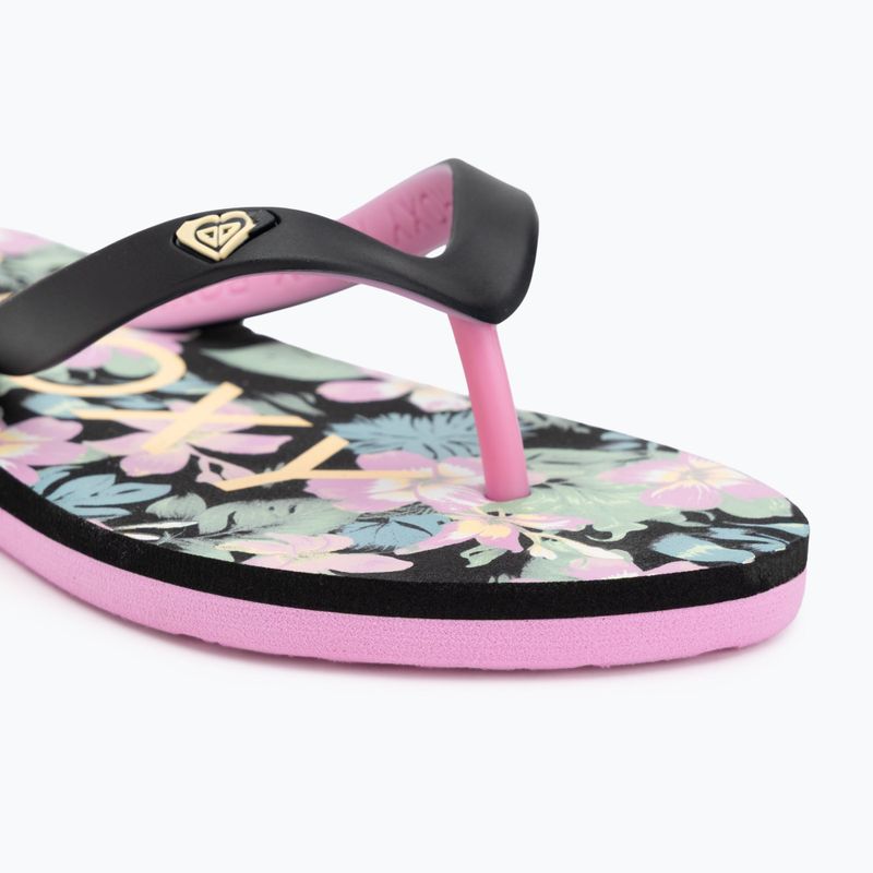 Șlapi pentru copii ROXY Tahiti VII black/pink stencil 7