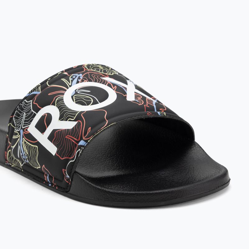 Papuci pentru femei ROXY Slippy II black multi camo 7