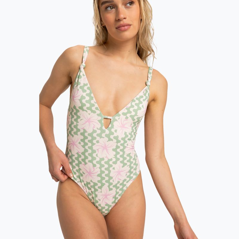 Costum de baie dintr-un element pentru femei ROXY Hibiscus Daze basil party waves yw 2