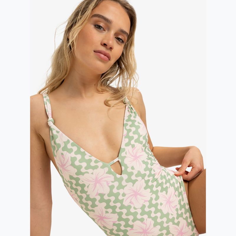Costum de baie dintr-un element pentru femei ROXY Hibiscus Daze basil party waves yw 5