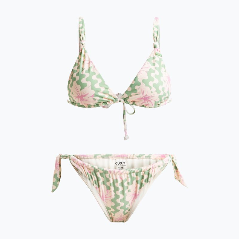 Costum de baie din două piese pentru femei ROXY Hibiscus Daze Elongated Tri basil party waves yw