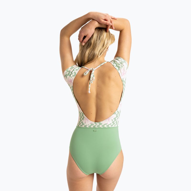 Costum de baie dintr-un element pentru femei ROXY Hibiscus Daze basil party waves yw 3
