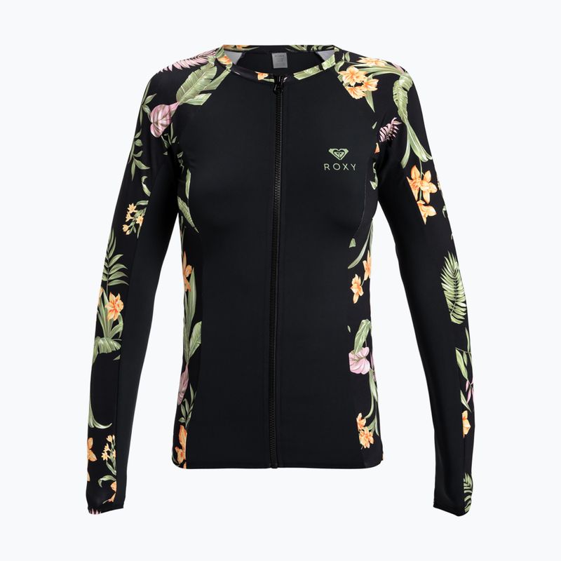 Longsleeve de înot pentru femei ROXY Zip Lycra anthracite island escape 4