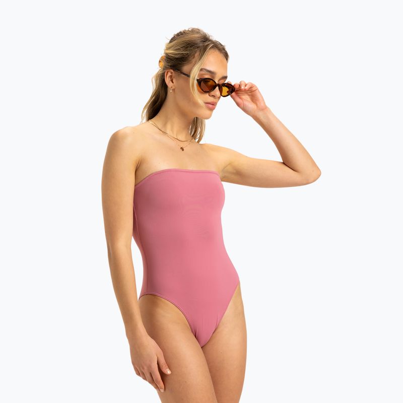 Costum de baie dintr-un element pentru femei ROXY Solid Beach Classics Bandeau heather rose 2