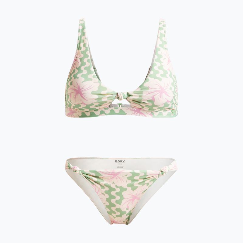 Costum de baie din două piese pentru femei ROXY Hibiscus Daze Elongated Tri basil party waves yw