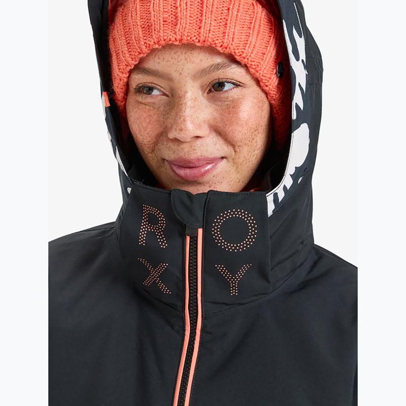 Geacă de snowboard pentru femei ROXY Free Jet true black/big flower 9