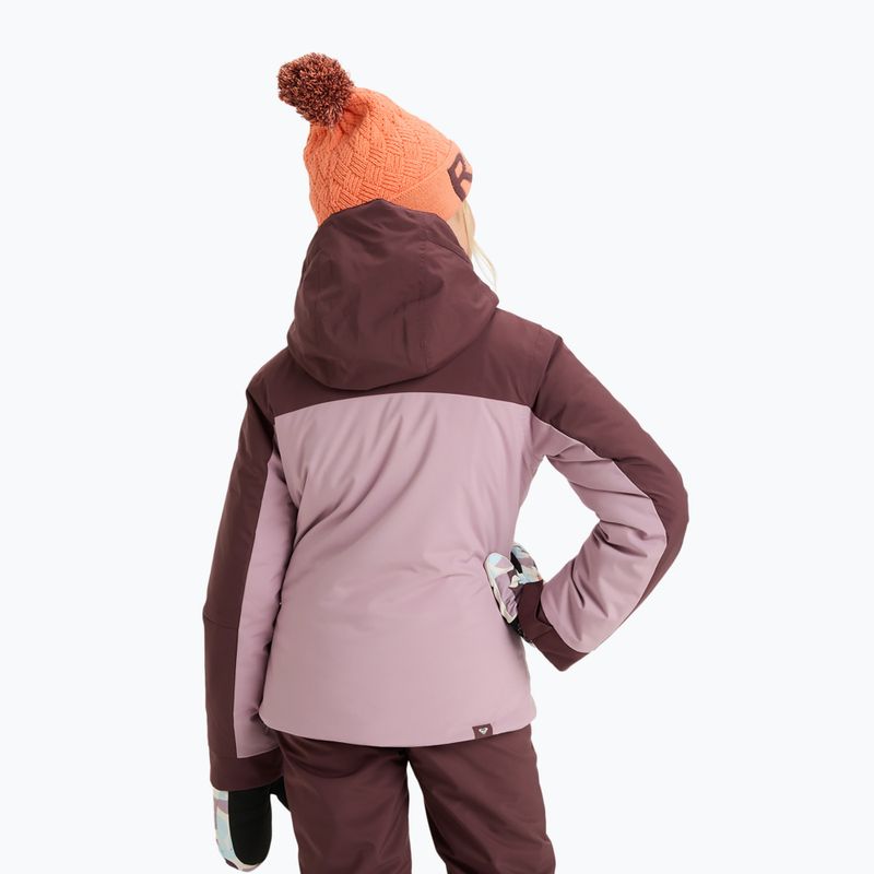 Geacă de snowboard pentru copii ROXY Free Jet Block discreet mauve 3