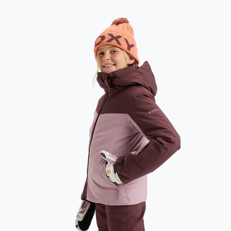 Geacă de snowboard pentru copii ROXY Free Jet Block discreet mauve 5