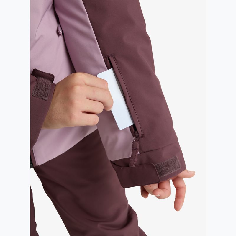 Geacă de snowboard pentru copii ROXY Free Jet Block discreet mauve 8