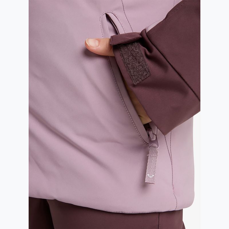 Geacă de snowboard pentru copii ROXY Free Jet Block discreet mauve 9
