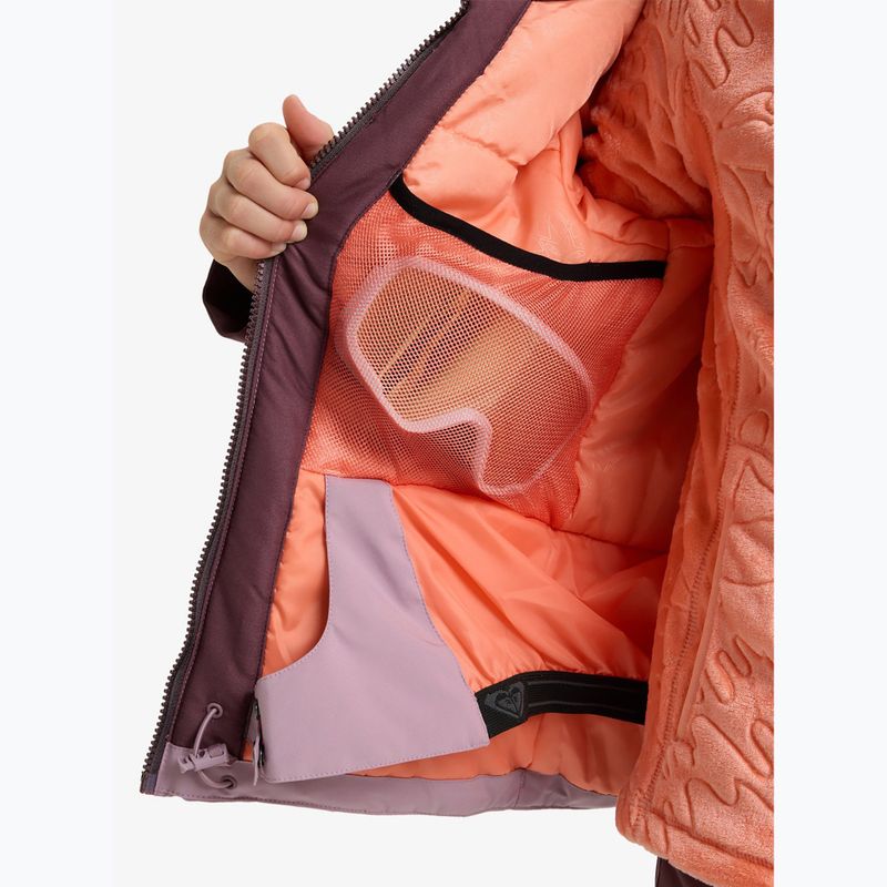 Geacă de snowboard pentru copii ROXY Free Jet Block discreet mauve 11