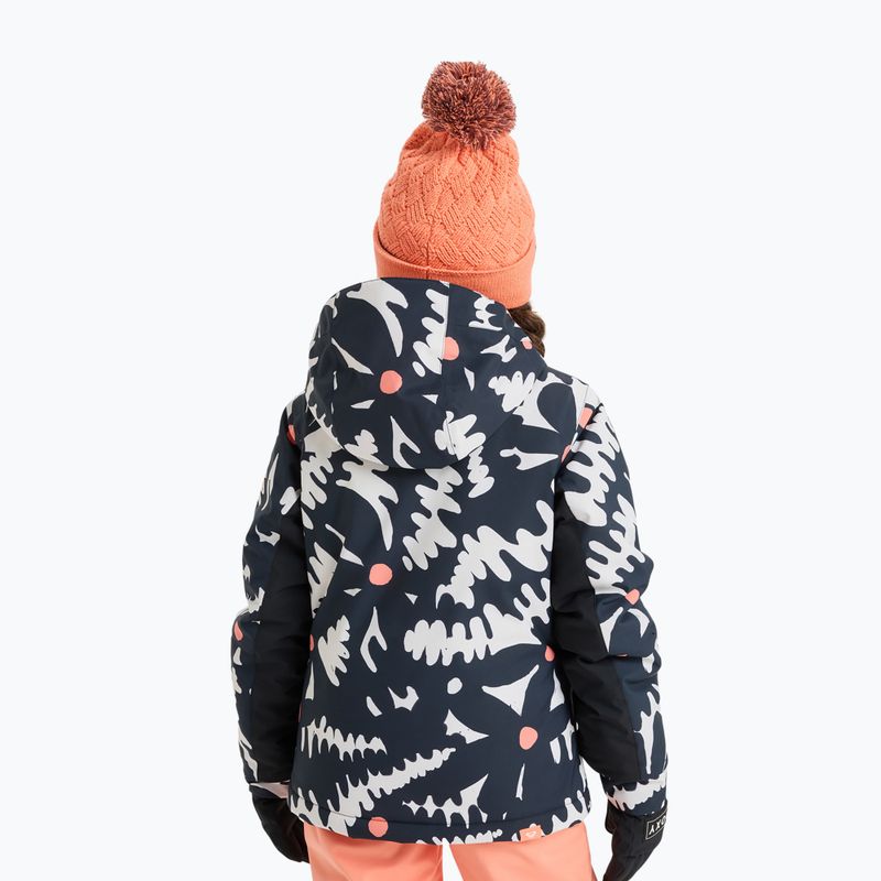 Geacă de snowboard pentru copii ROXY Free Jet true black/big flower 2
