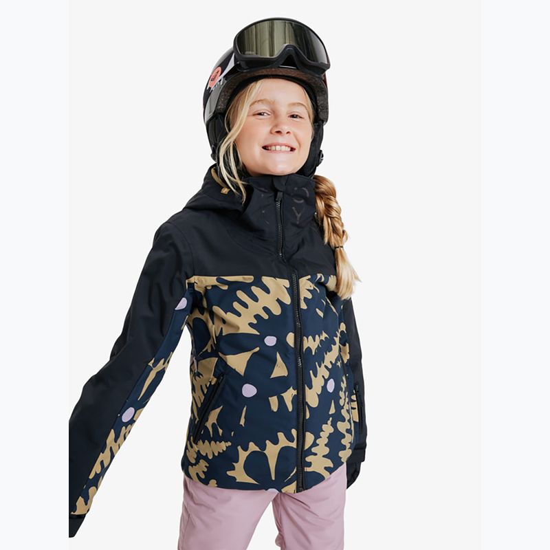 Geacă de snowboard pentru copii ROXY Free Jet Block fennel seed big/flower rg 4