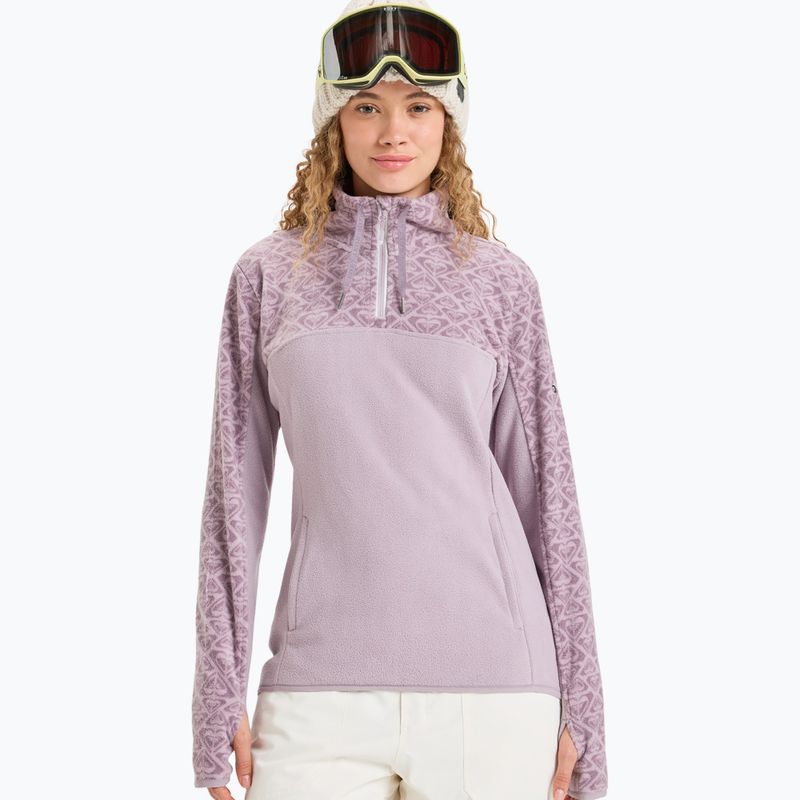 Bluză pentru femei ROXY Sayna Half Zip nirvana/roxygram tonal