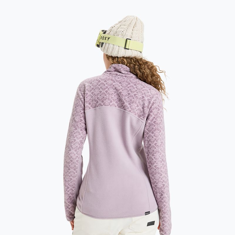 Bluză pentru femei ROXY Sayna Half Zip nirvana/roxygram tonal 3